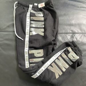 PINK black jogger size XS